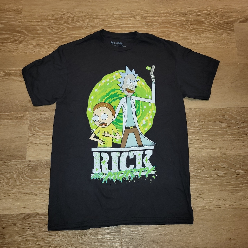 Rick And Morty Adult Swim Splatter  T-Shirt Size Men's Medium New